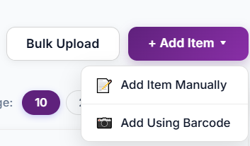 Add item options
